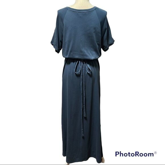 ELIZABETH AND JAMES Welles blue Faux-Wrap Belted T-Shirt carefree Maxi Dress - Picture 4 of 7
